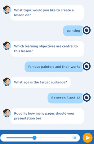 AI TouchScreen - Create Lesson